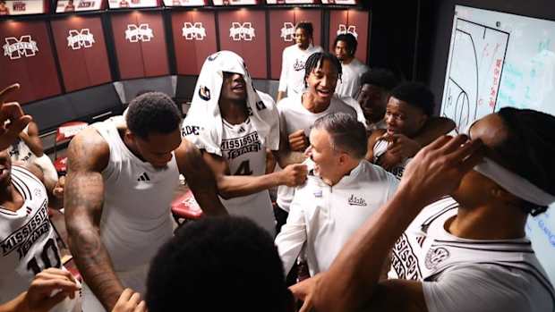 Locker room after beating Auburn